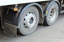 Whells of a truck closeup image