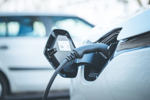 Electric car is refueling up its batteries
