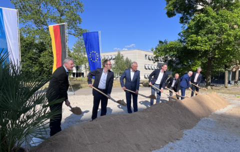 7 people at the groundbreaking ceremony