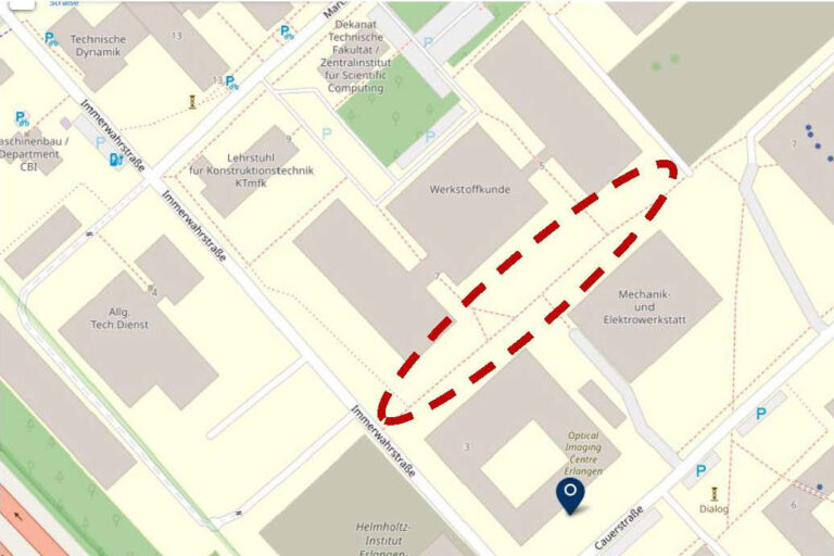 Blockage of the passageway between IZNF / Central Workshop and Material Sciences