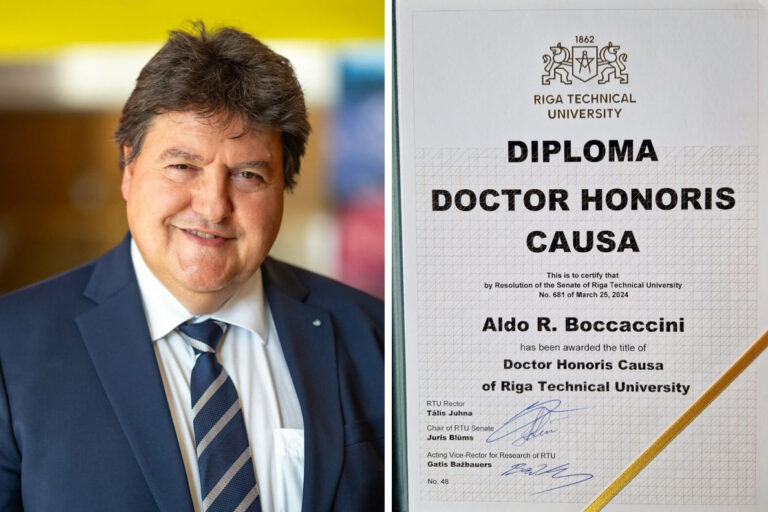Professor Aldo R. Boccaccini receives Honorary Doctorate at Riga Technical University