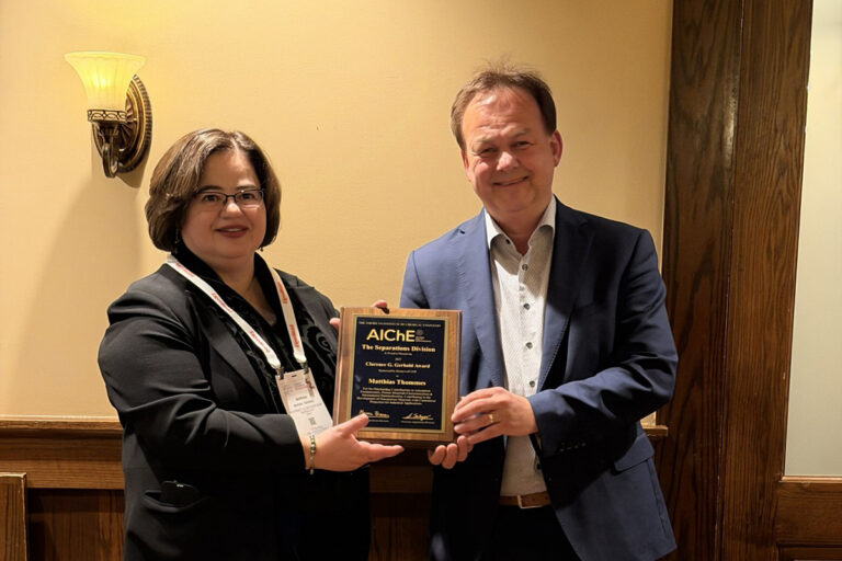 Prof. Matthias Thommes honored with Clarence (Larry) G. Gerhold Award