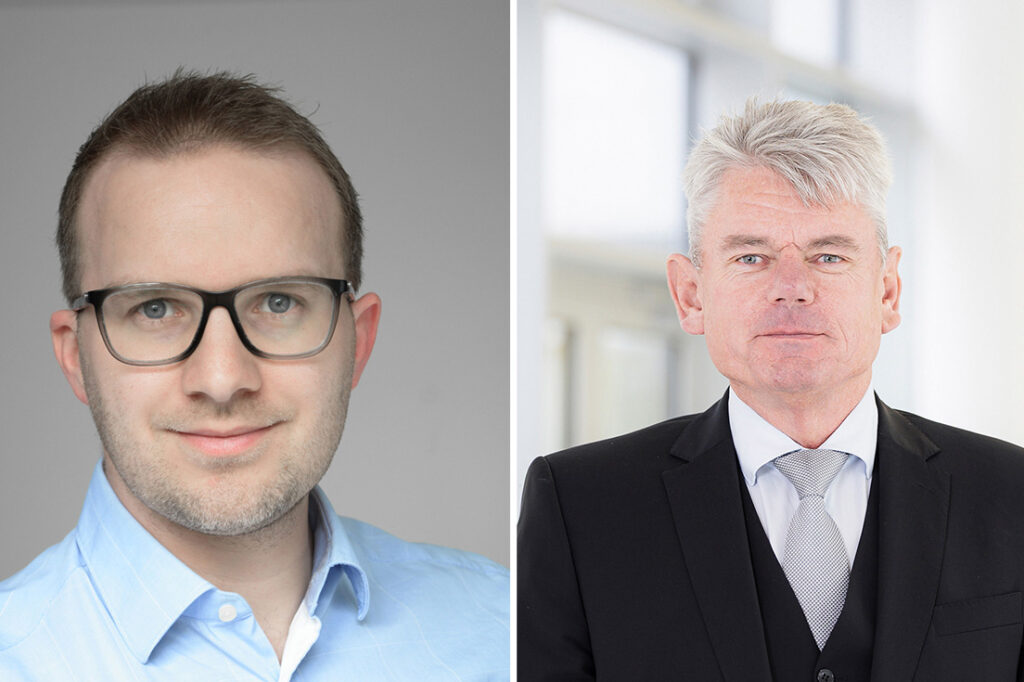 Two portrait photos of Matthias Markl and Andreas Fröba side by side